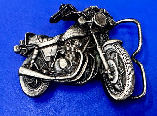 Vintage Chopper Motorcycle Bike Cutout  1979 Biker Rider Bergamot Belt Buckle