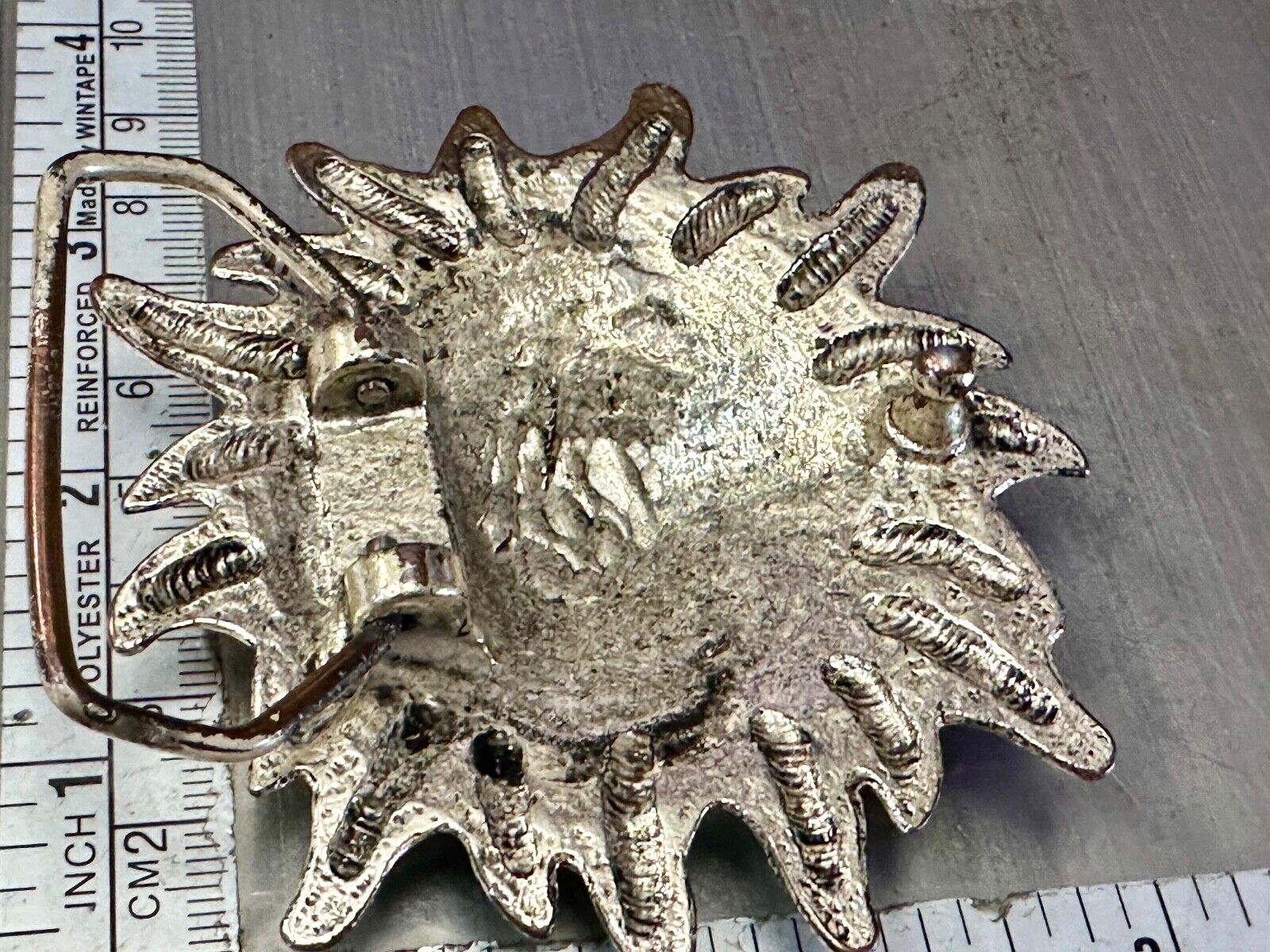 Artisan Hippie Style SUN Face - Large Figural cutout belt buckle