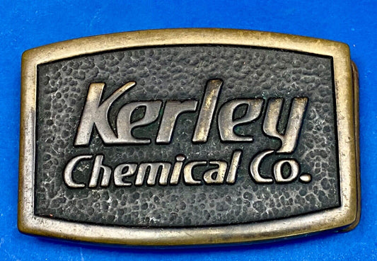 Vintage Kerly Chemical Company Belt Buckle By Anacortes Brass Works