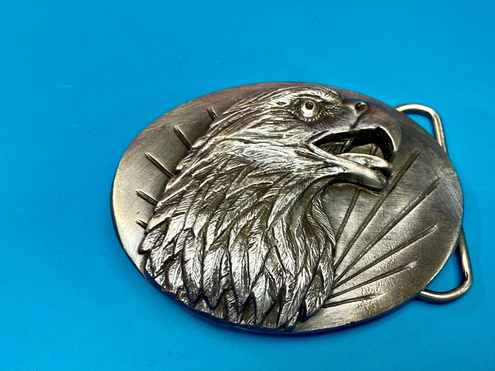 American Eagle Bust Head Vintage 1987 Siskiyou belt buckle. O-50