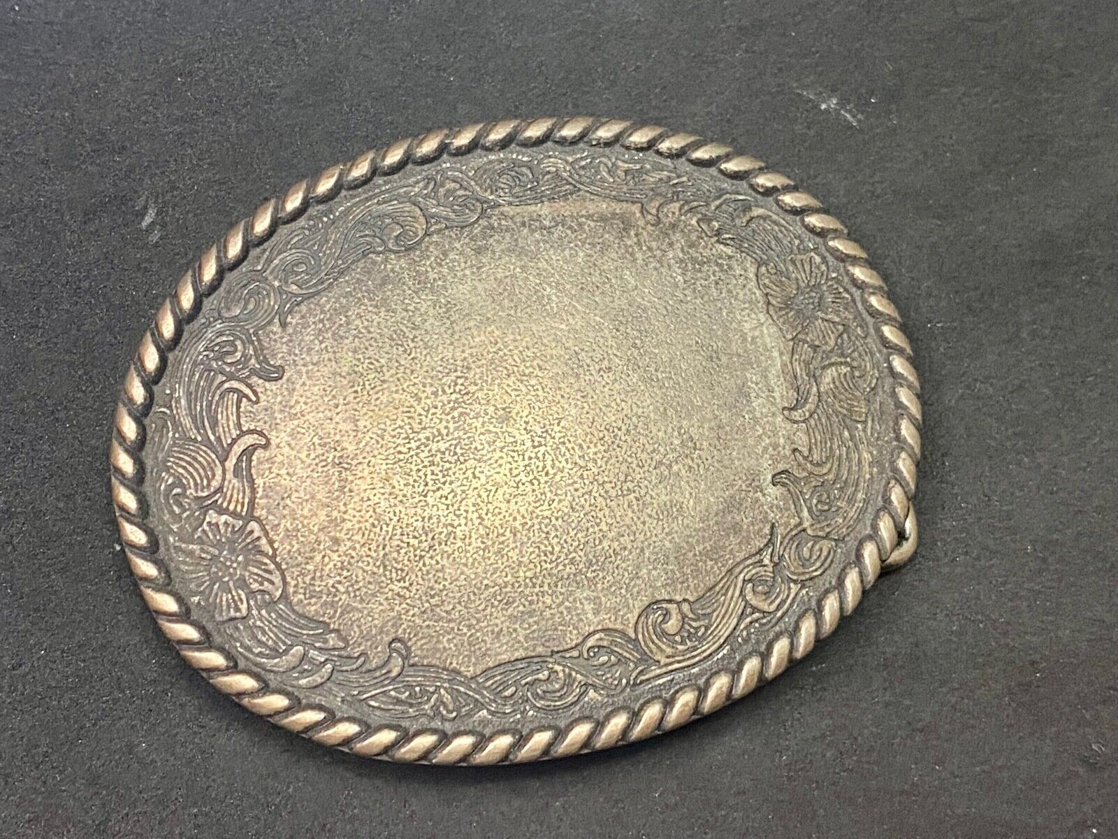 100 % Zinc Ornate Western Oval Belt Buckle Made In Italy  - Fabriqrren Itai If