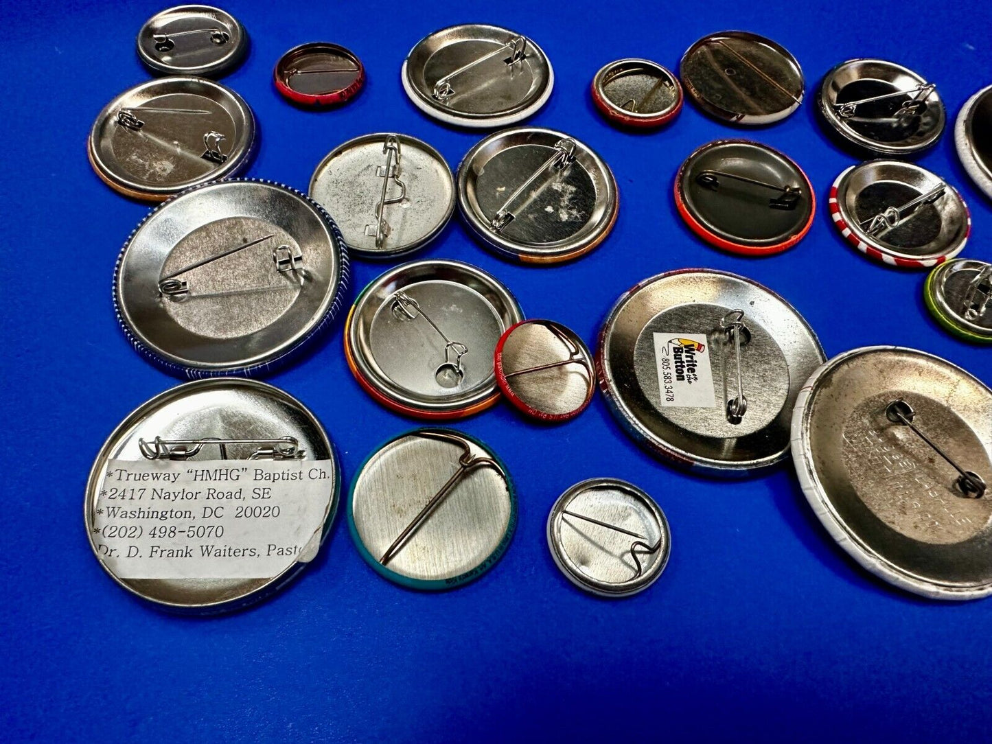 20 Religious Button Pins Pinbacks Mixed Lot Grab Bag Resale Gifts!