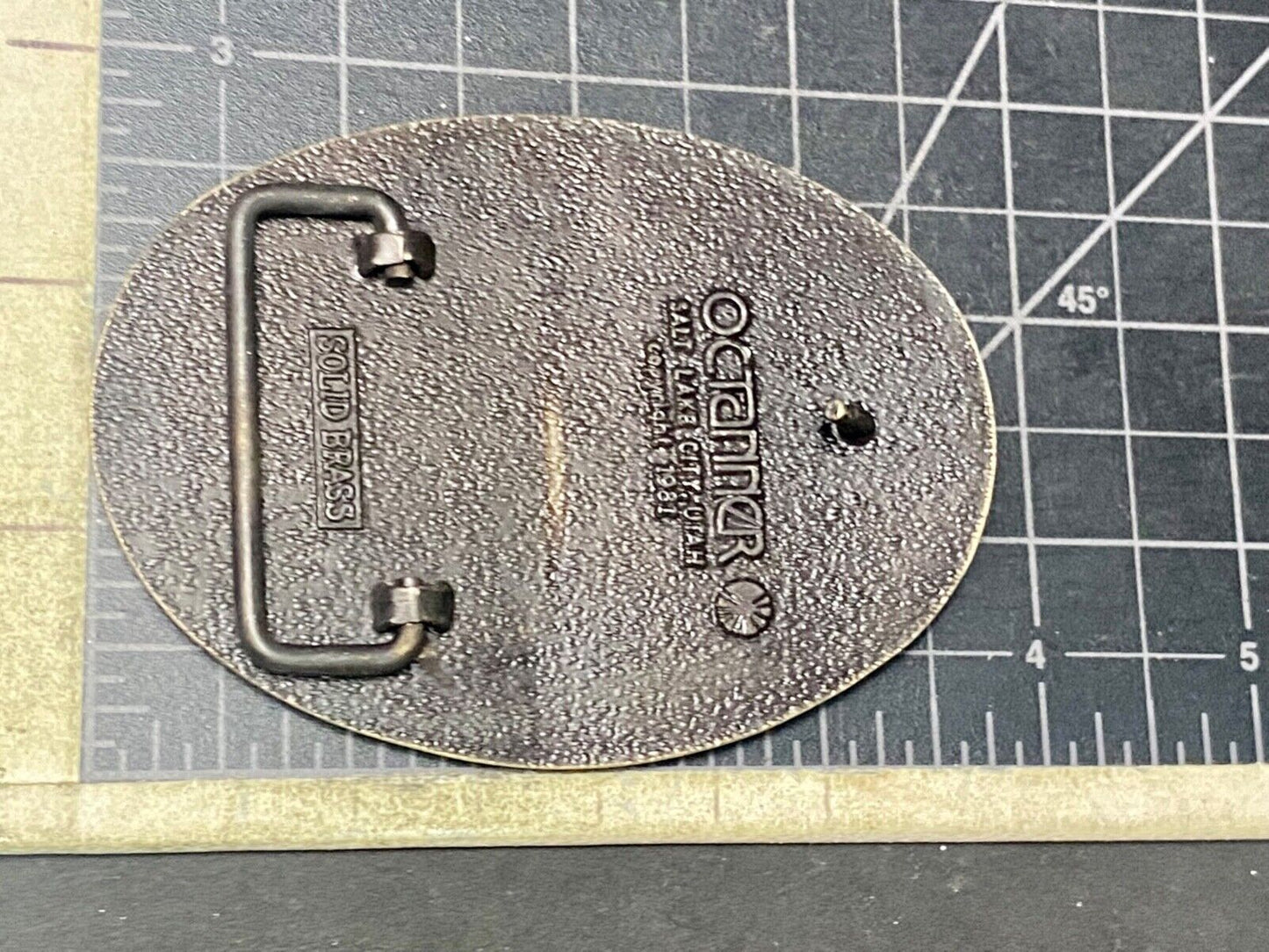 Verti line Aurora Pump belt buckle by OC Tanner Turbine pumps Co commemorative