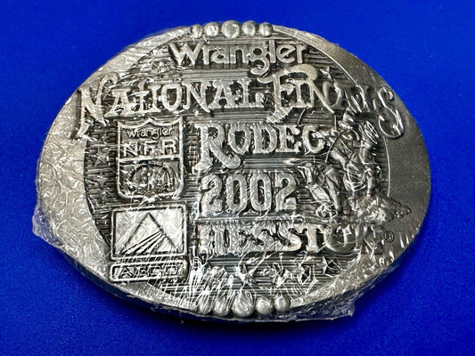 2002 ADULT SIZE NOS NATIONAL FINALS RODEO NFR NOS Montana S. S Belt Buckle