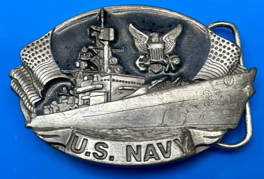 United States NAVY , Not a job, An Adventure! 1981 Bergamot Belt Buckle
