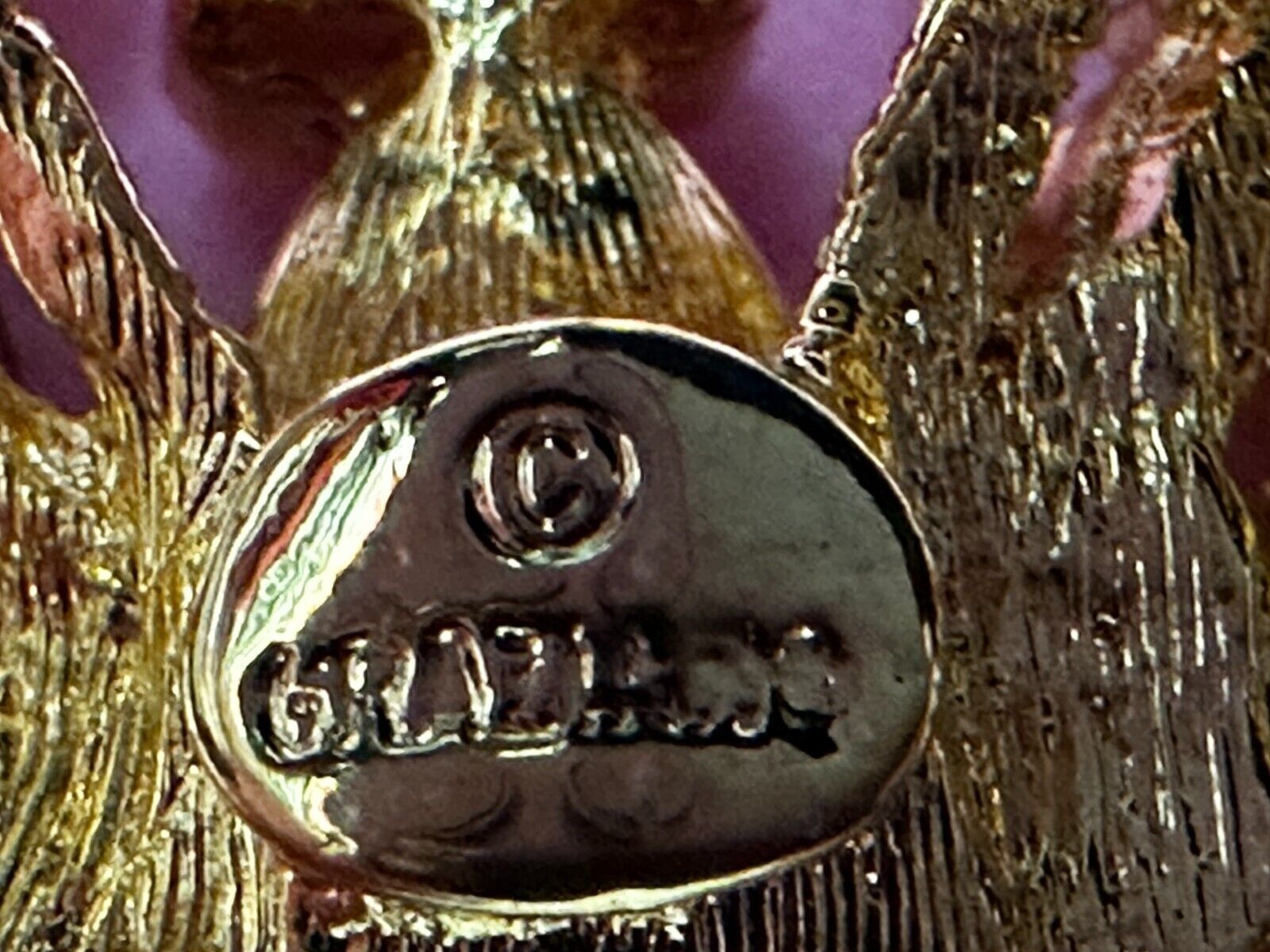 Aurora Borealis Butterfly Jeweled Insect Figural Brooch Pin Signed By Graziano
