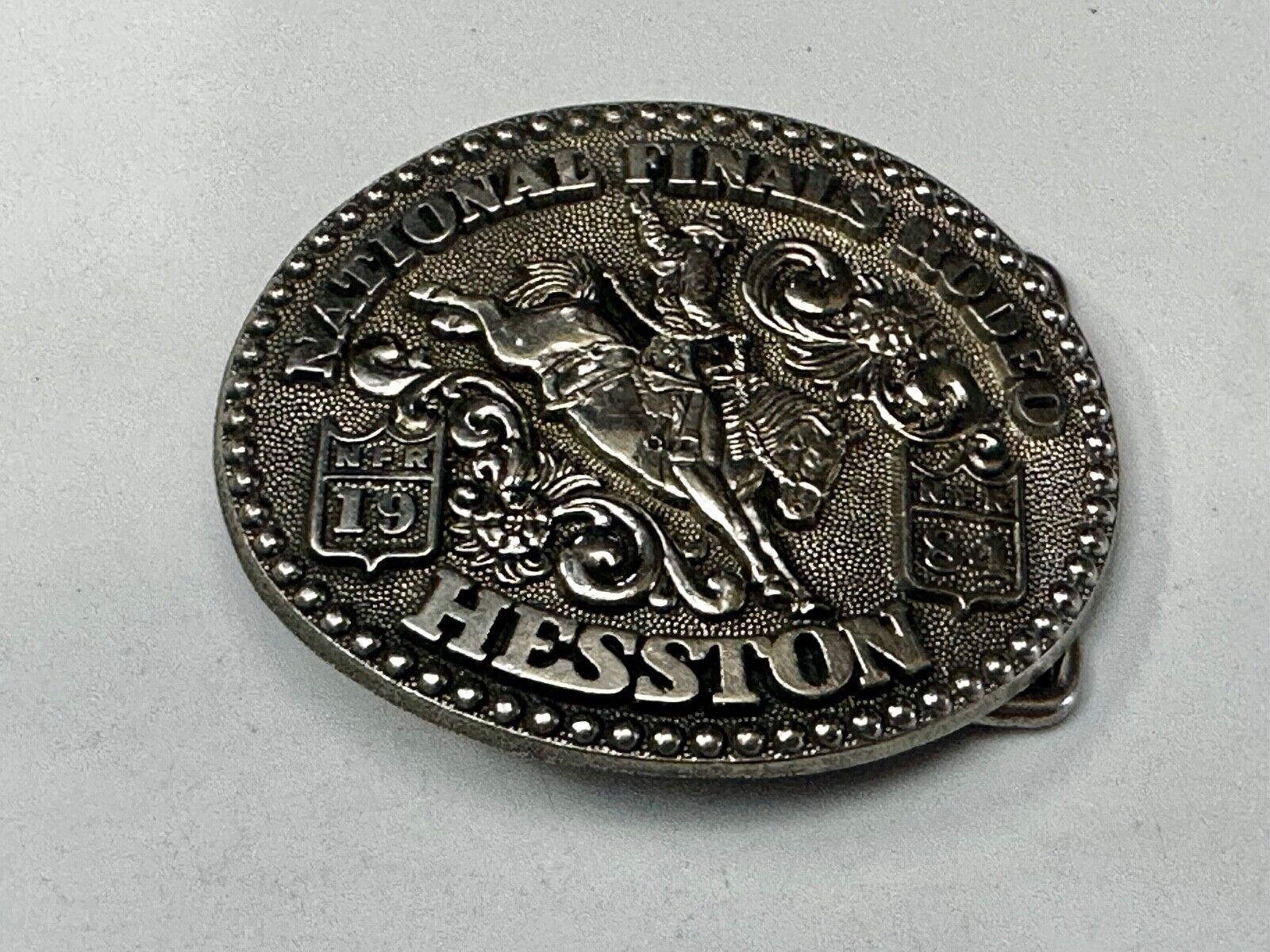 1984 Youth Hesston National Finals Rodeo NFR Collectors Rodeo Cowboy Belt Buckle