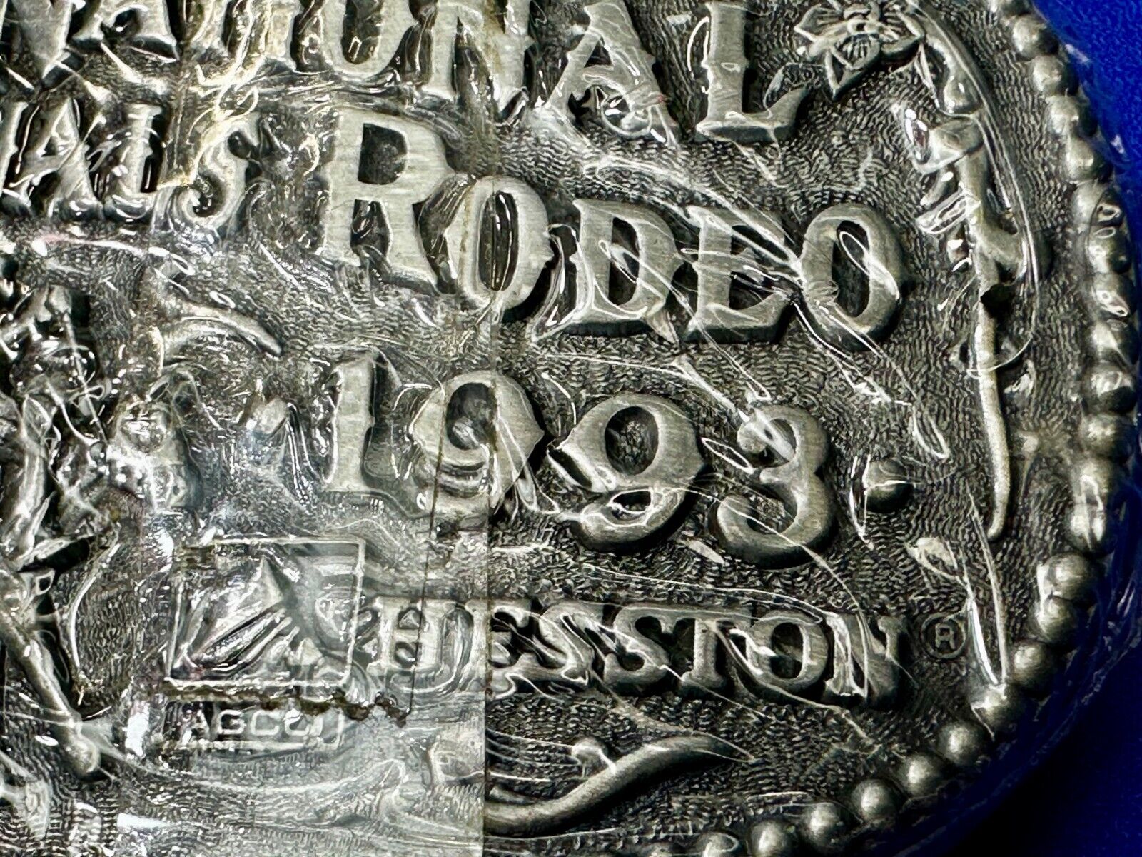 1993 Hesston National Finals Rodeo NFR Cowboys Youth Size NOS Belt Buckle