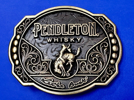 2024 Pendleton Whiskey Let'er Buck Rodeo Cowboy Montana Silversmiths Belt Buckle