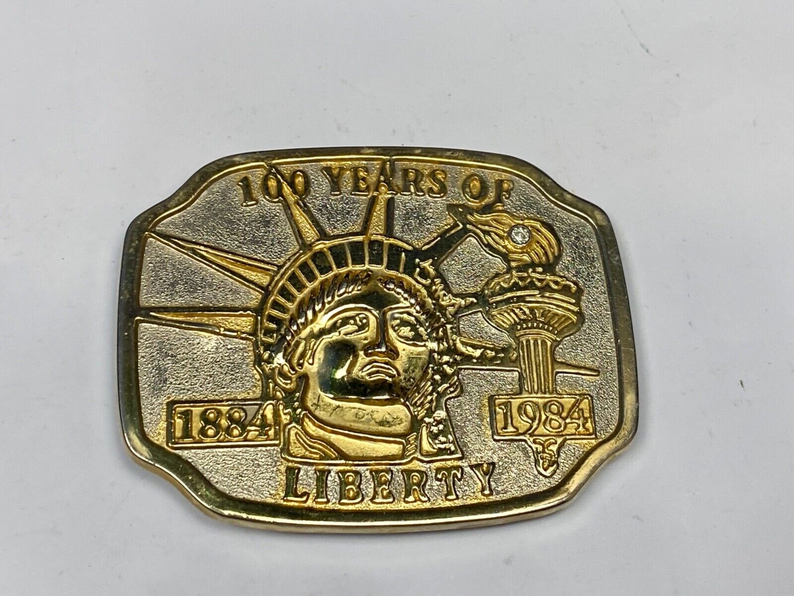 100 Years Of Liberty Statue Of Lady Liberty American Belt Buckle Patriotic Nyc