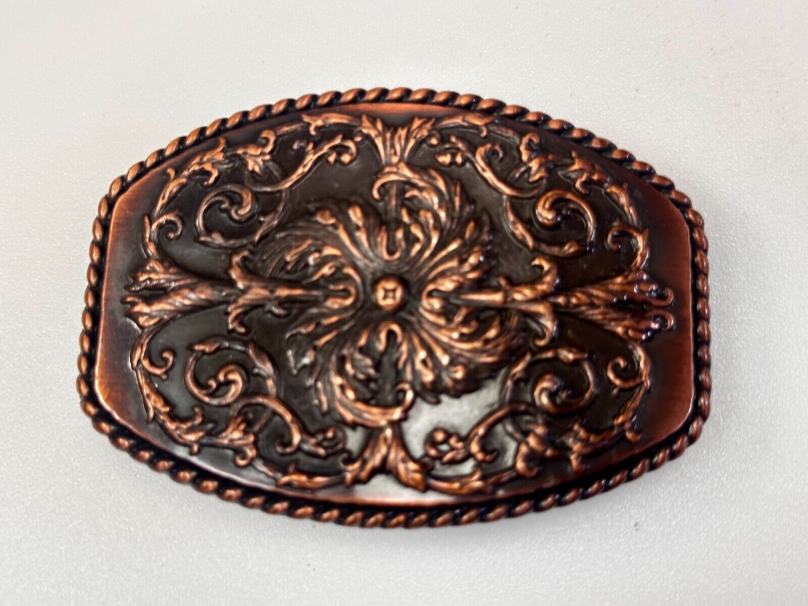 Unique Brown Color Detailed Floral Theme Replacement Belt Buckle