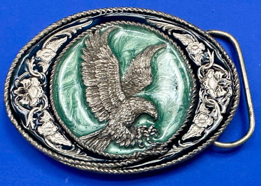 THE EAGLE - Attacking Hunting Diving Siskiyou Vintage Belt Buckle 1991 G-5