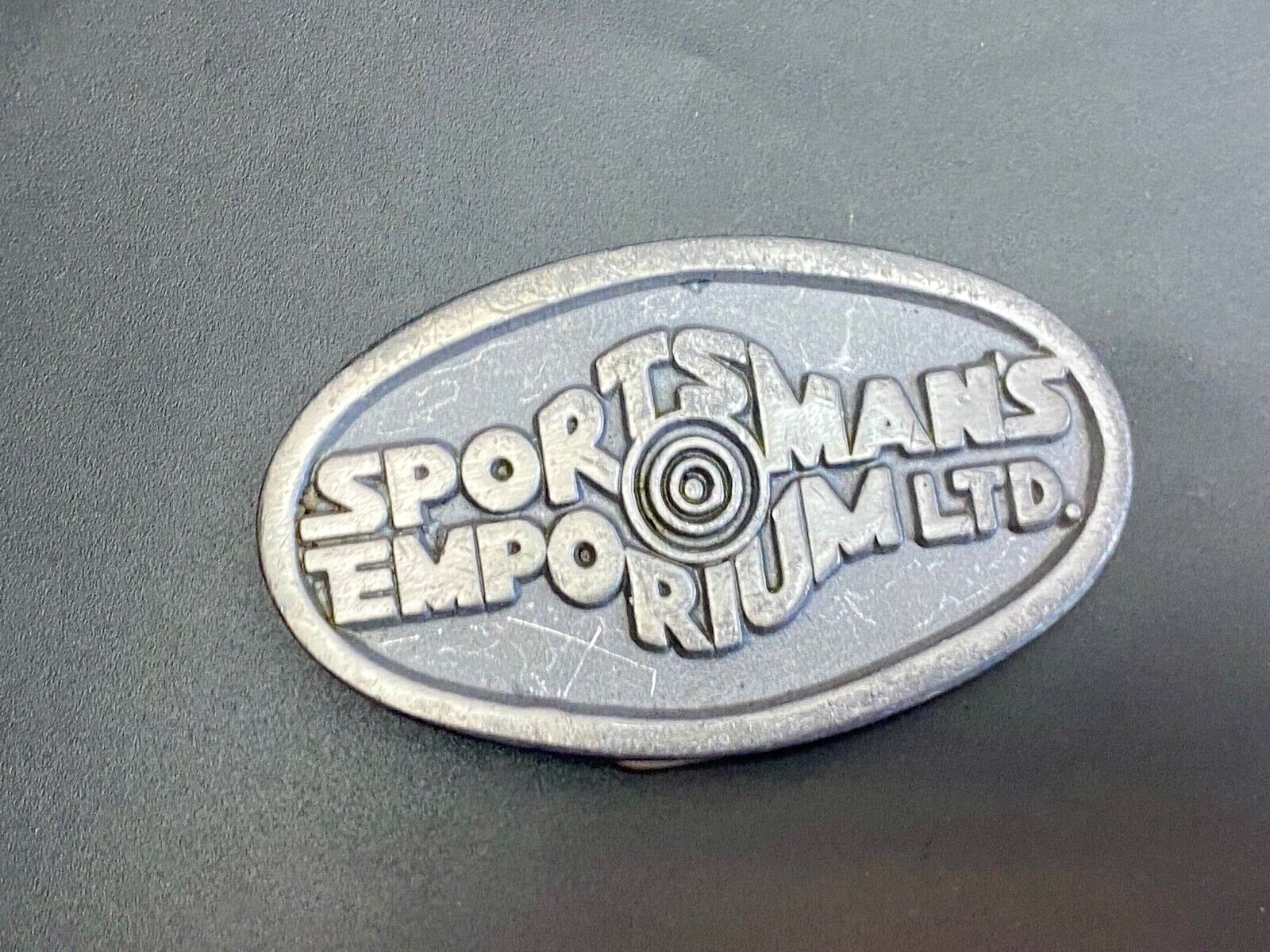 Vintage 70'S Sportsman's Emporium Ltd Advertisement Company Promo Belt Buckle
