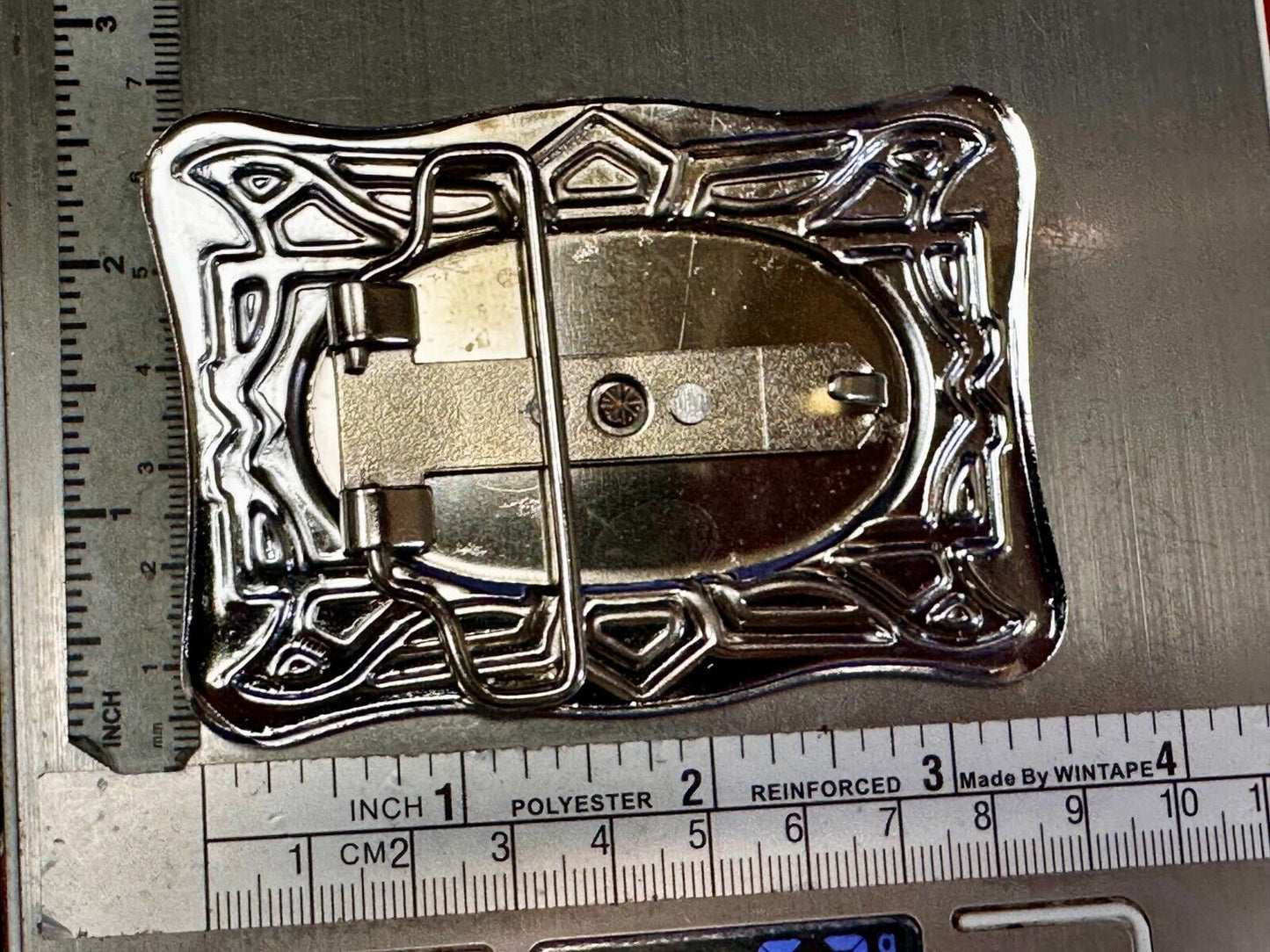 Vintage Cowboy Saddle Bronc Bucking Horse Two Tone Belt Buckle