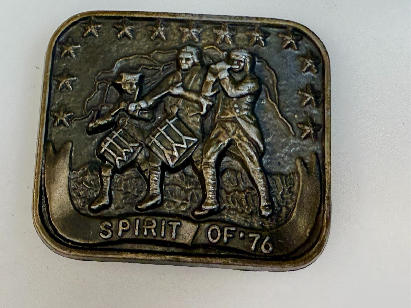 American Bicentennial The Spirit of 76 Patriotic Marching Band Belt Buckle