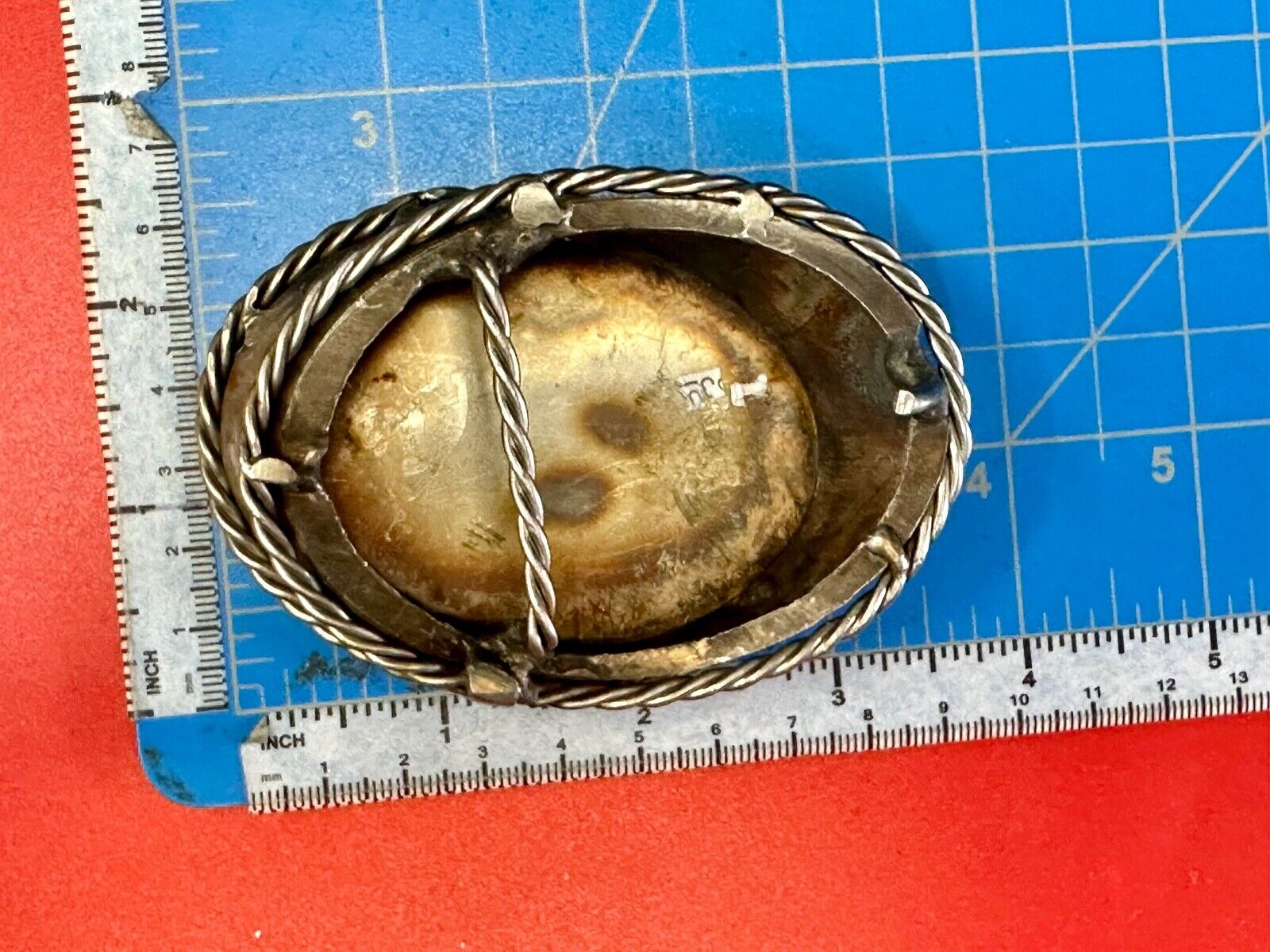 Artisan Silver color belt buckle for craft project / wear