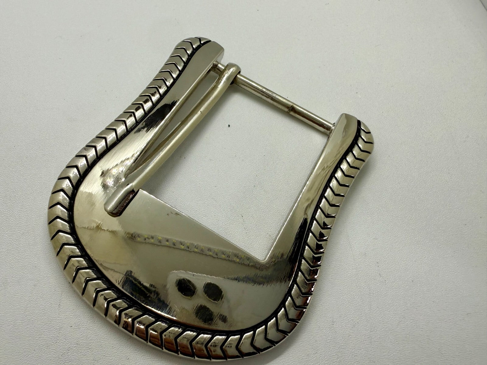 4 pc Ranger Set - Two Loops and Tip W/ Screws Large Reflective New Belt Buckle