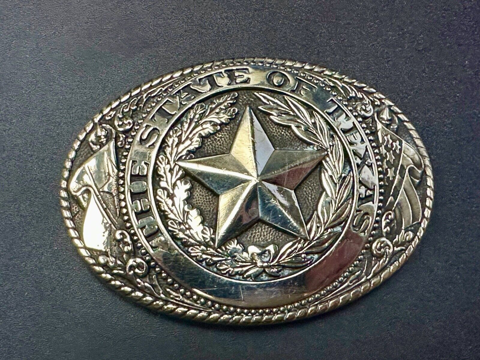 The Great State of Texas, Lone Star - Tony Lama Collection western belt buckle