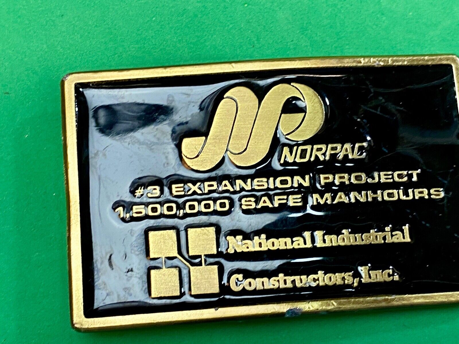 VINTAGE 1970s Norpac  NATIONAL INDUSTRIAL CONSTRUCTOR'S, INC. BUCKLE