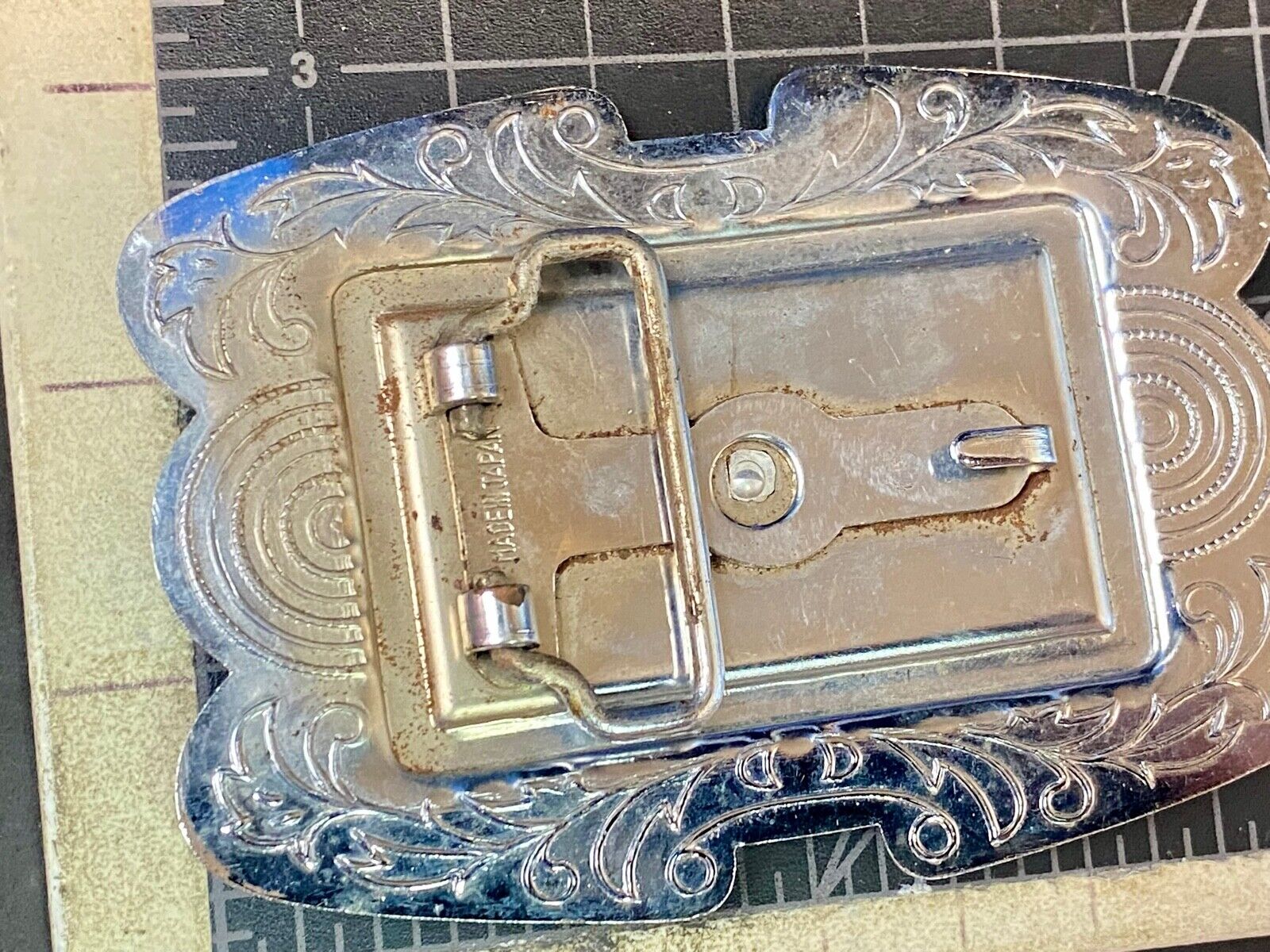 Unique Shaped Mixed Metal And Color Western Cowboys' Horse Belt Buckle 