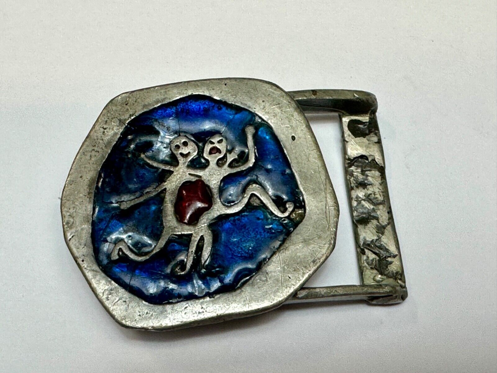 two southwestern vibe - ghosts / couple in love interesting colored belt buckle