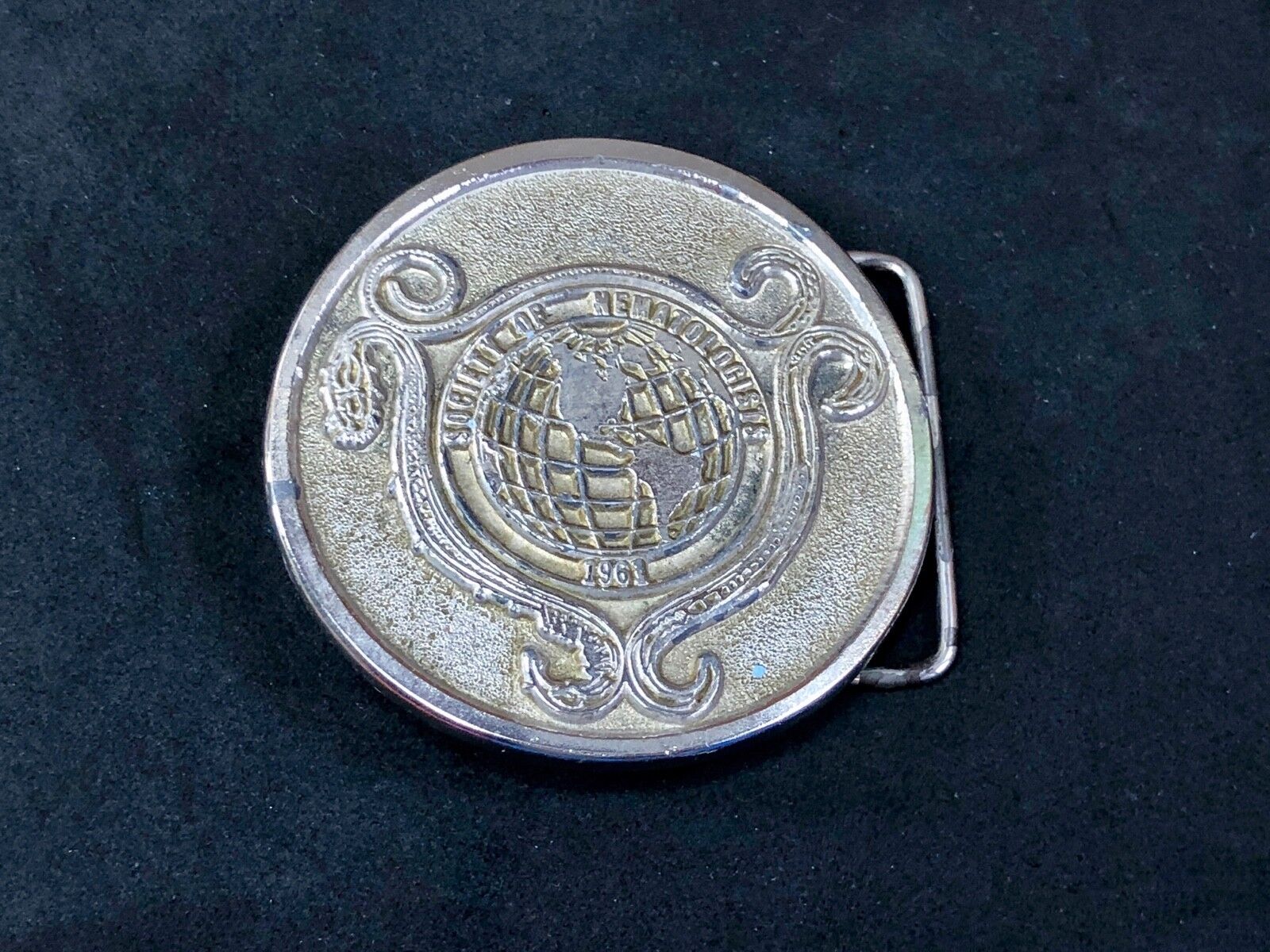 very rare 1981       Society of Hematologists     belt buckle by Spec Cast INC 