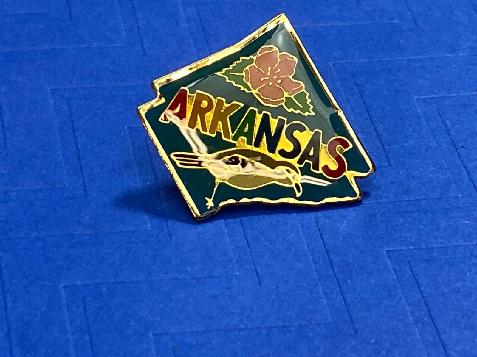 Arkansas state Apple blossom & northern mockingbird Keychain - Key Ring Chain