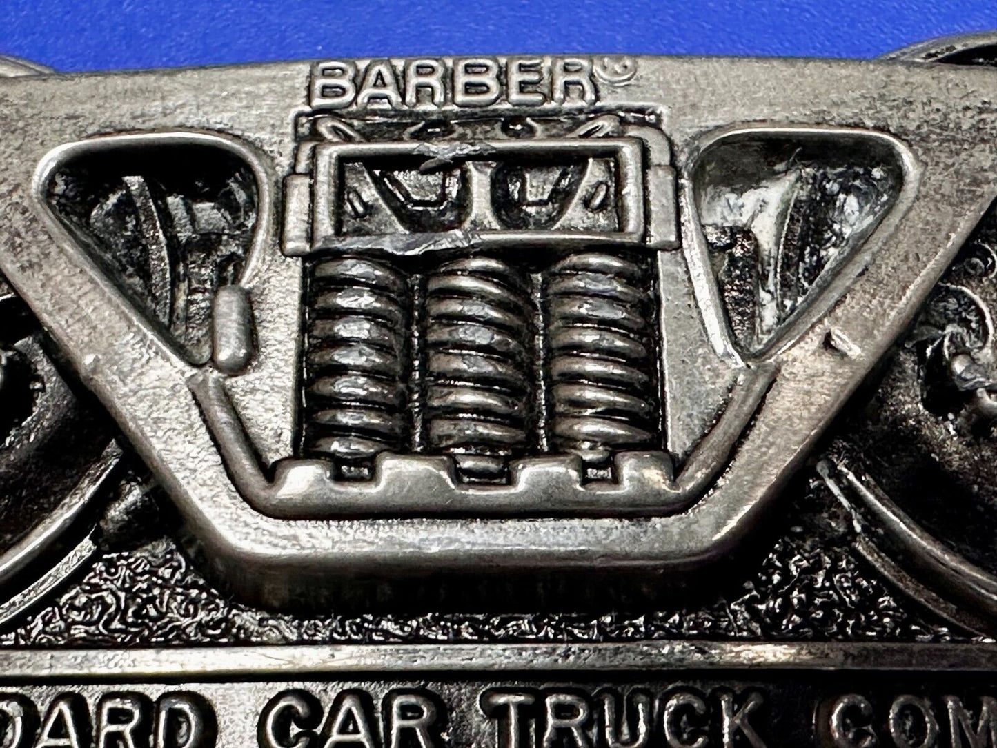 BARBER Standard Car Truck Freight Transport Company Rail Road Train Belt Buckle