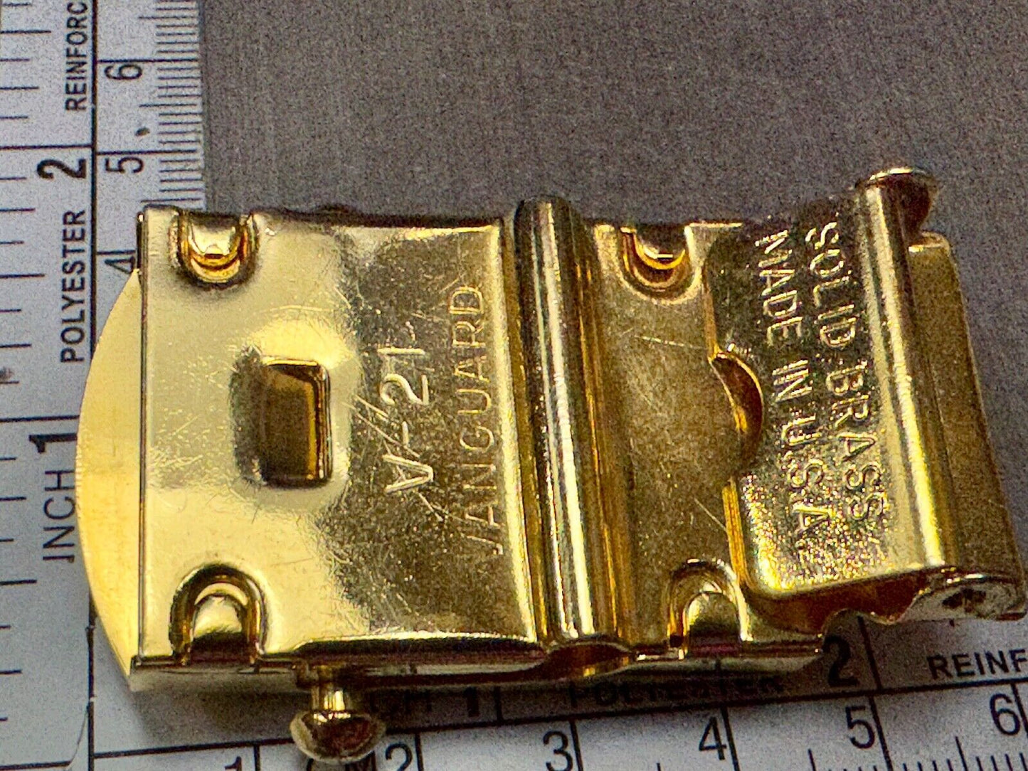 United States Navy Anchor Solid Brass Ratchet Dress Style V-21 Belt Buckle