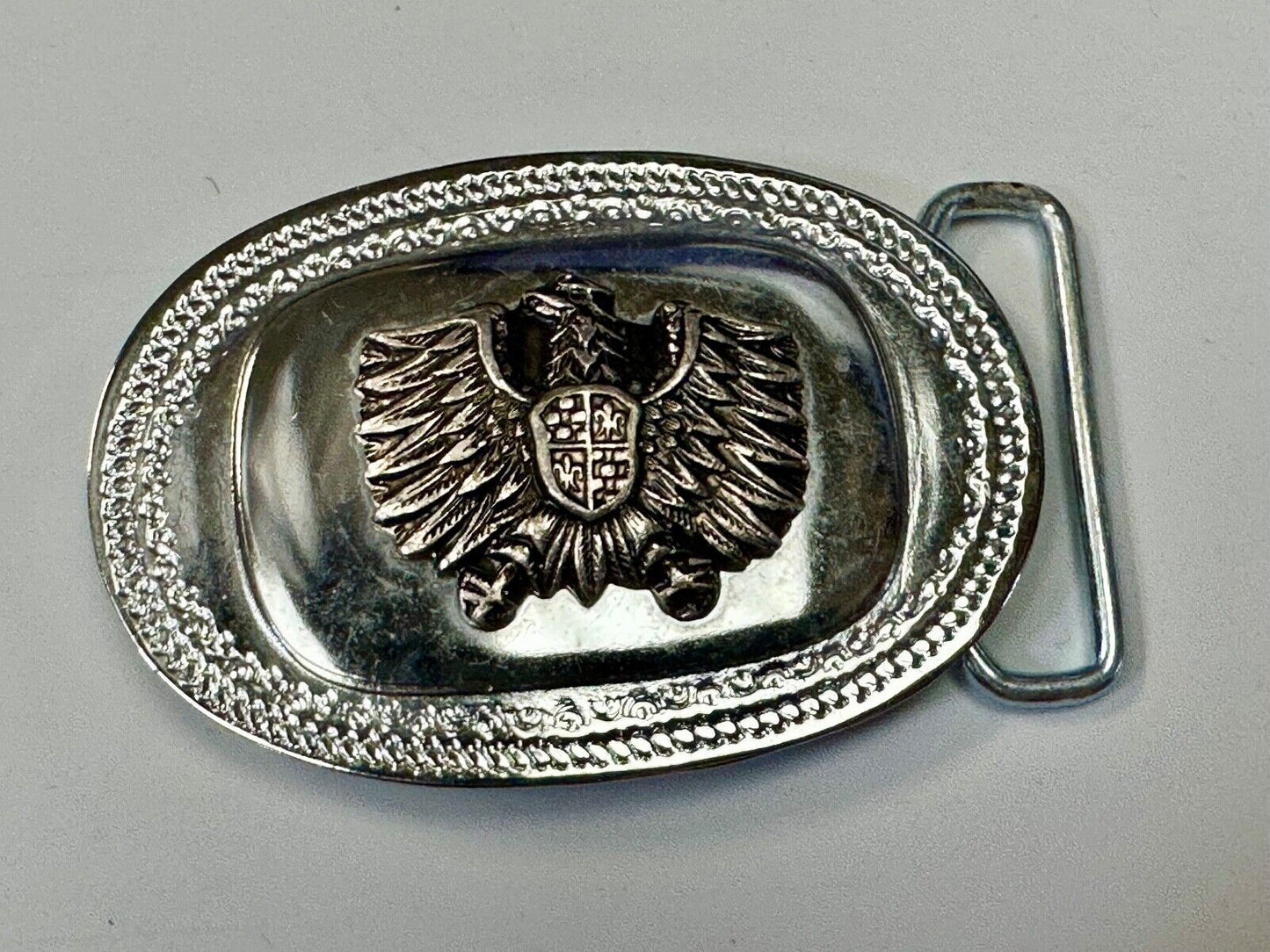 Thunderbird Eagle Shield Crest vintage two tone belt buckle