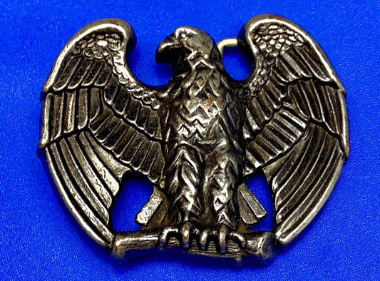 Vintage Avon 70s Patriotic American Eagle cutout shaped Silver Tone belt buckle
