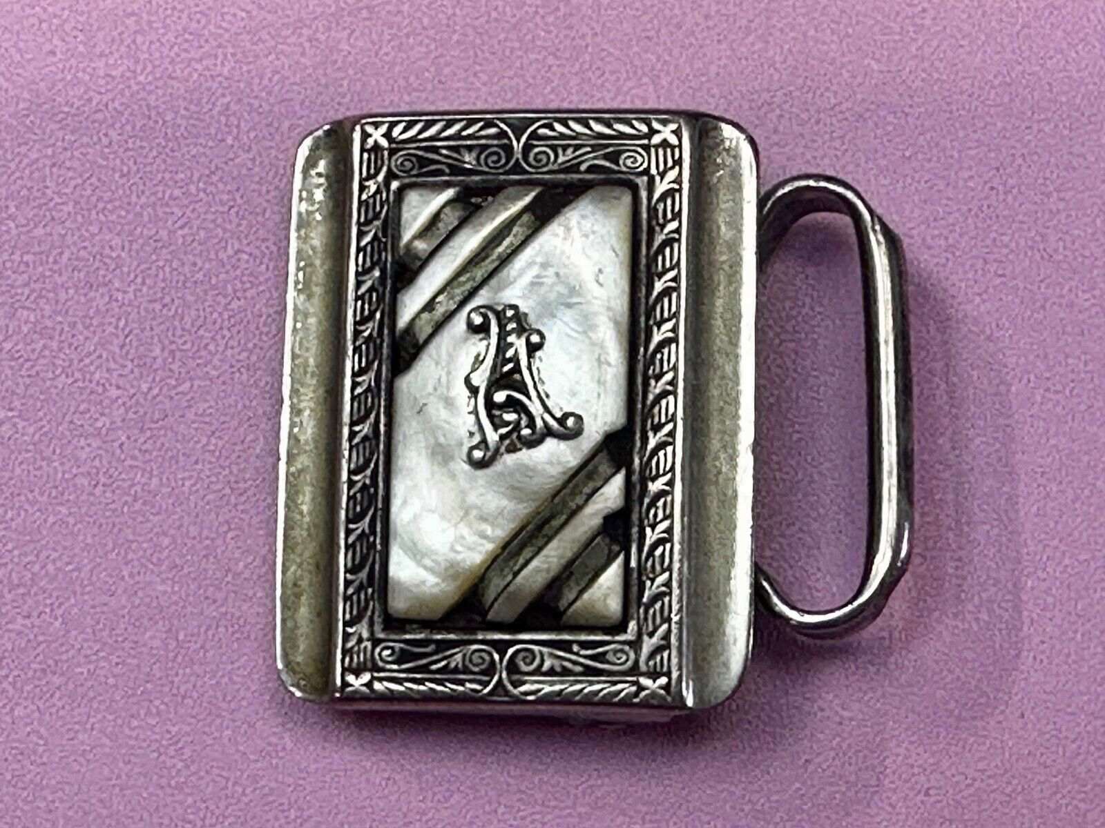 Art Deco Letter A Initial Monogram Belt Buckle by KantSlip
