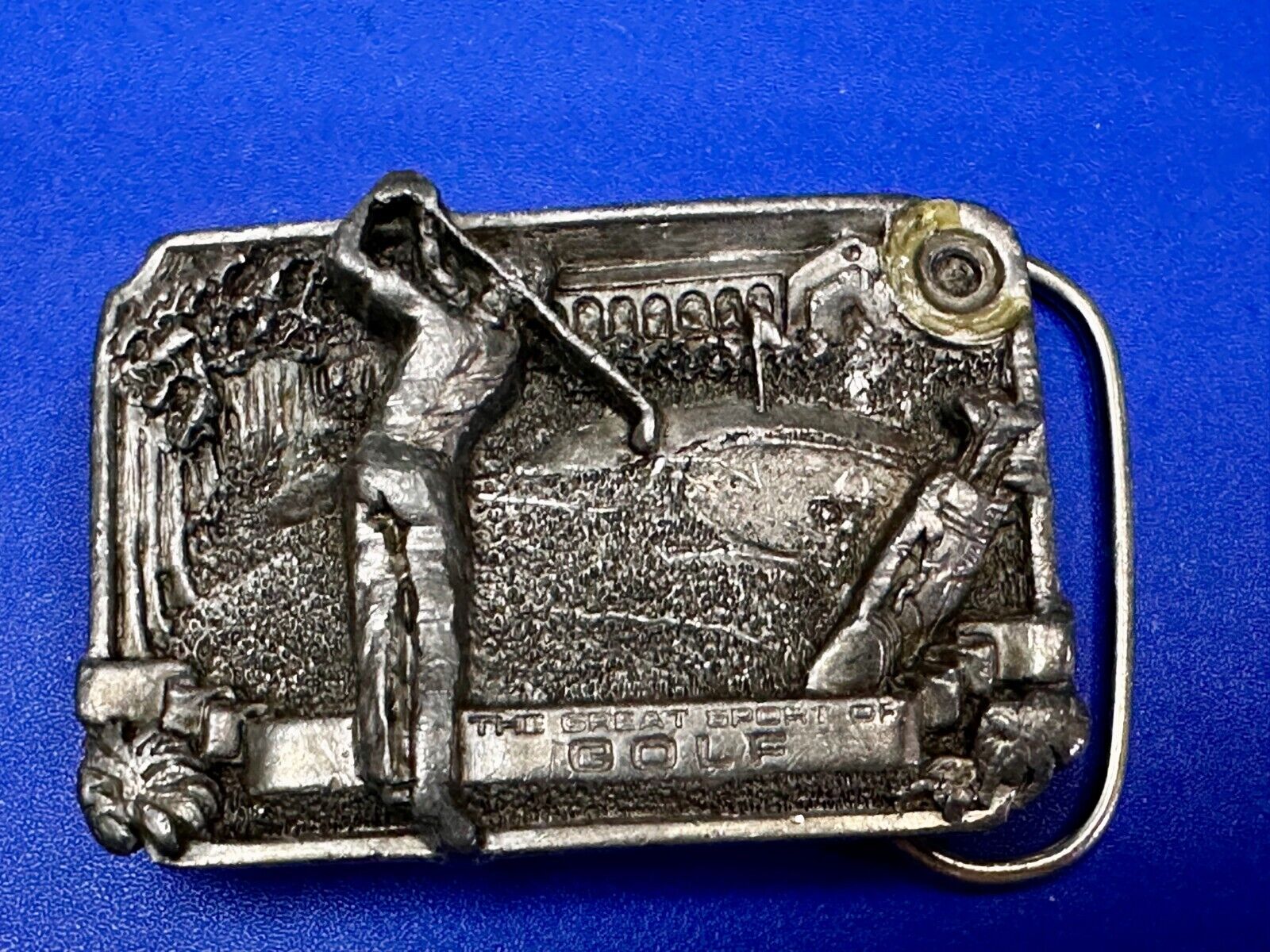 The Great Sport of Golf Golfer Vintage Belt Buckle by Bergamot Brass Works L-86