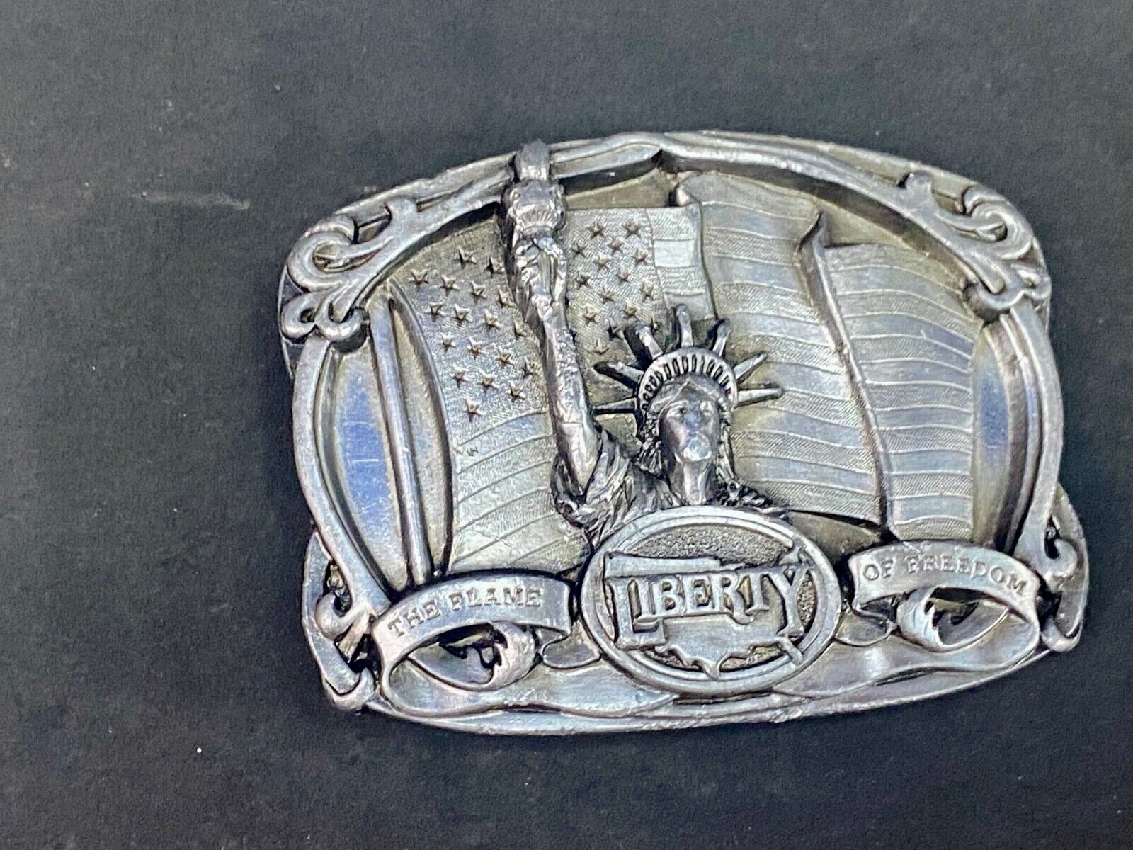 The Flame Of Freedom Nyc Statue Of Lady Liberty Usa America K-42 Belt Buckle 
