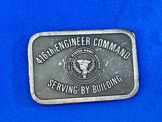 United States Army Reserve 416th Engineer Command belt buckle serving by command