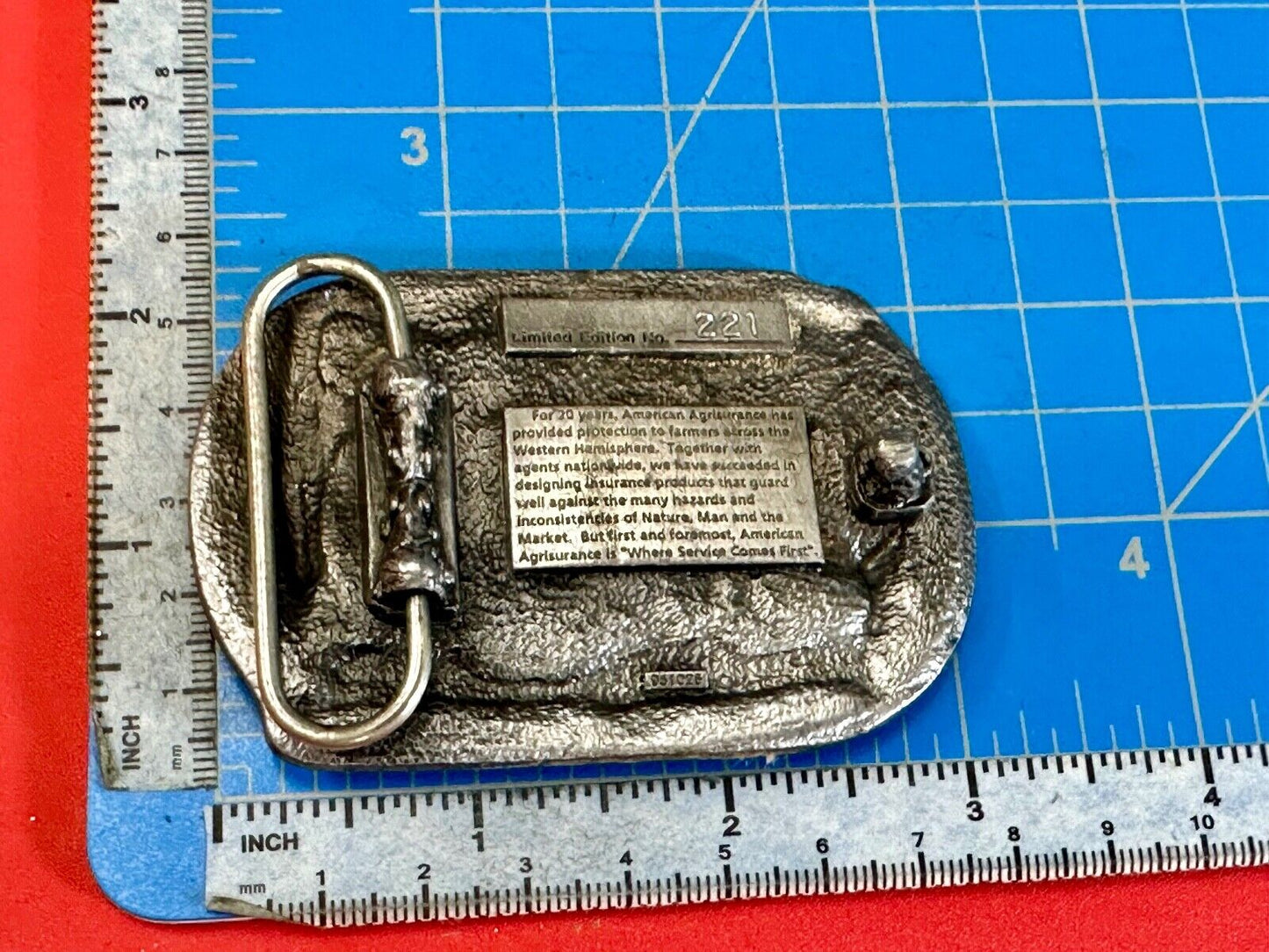 American Agrisurance Inc Farmers Insurance company 20 year 1976 96 belt buckle