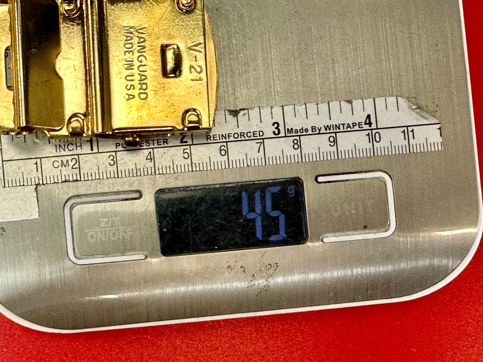 Vanguard V-21 USMC Marines Military Dress Solid Brass belt buckle MADE IN USA