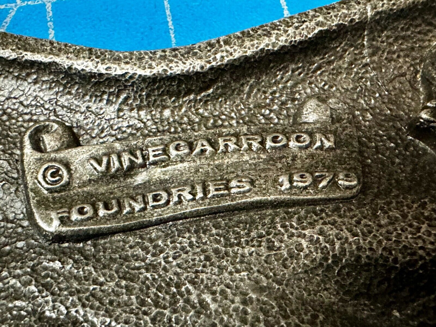 Vinegaroon Foundries Blue Whale Large Figural Pewter Late 70'S Belt Buckle