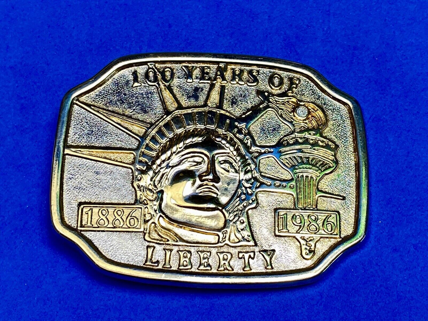 100 Years Of Lady Liberty - Nyc Iconic American Symbol Statue Belt Buckle 