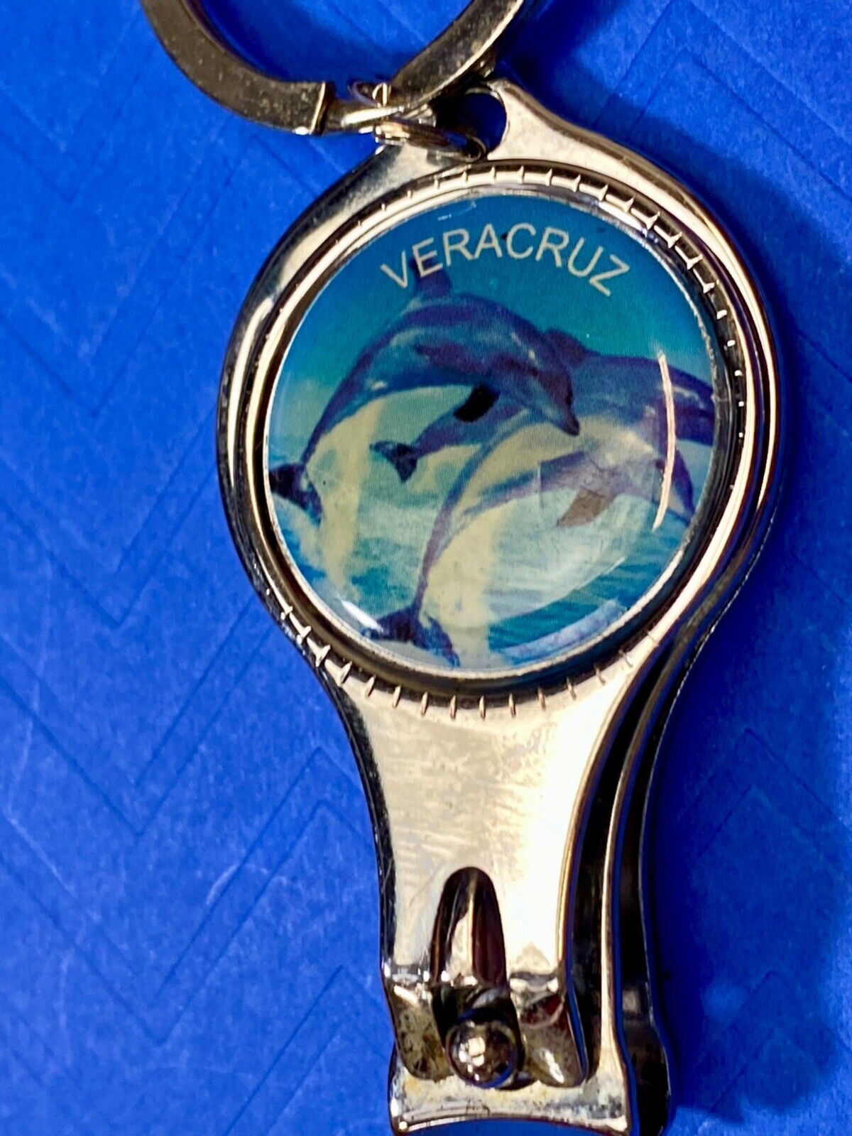 Veracruz (Mexico) Jumping swimming dolphins key chain keychain toenail clipper