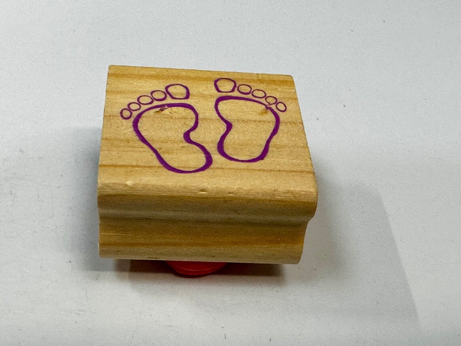 Baby Footprints Feet  - NOS 1.5" Rubber Stamp for Crafting and Card Making
