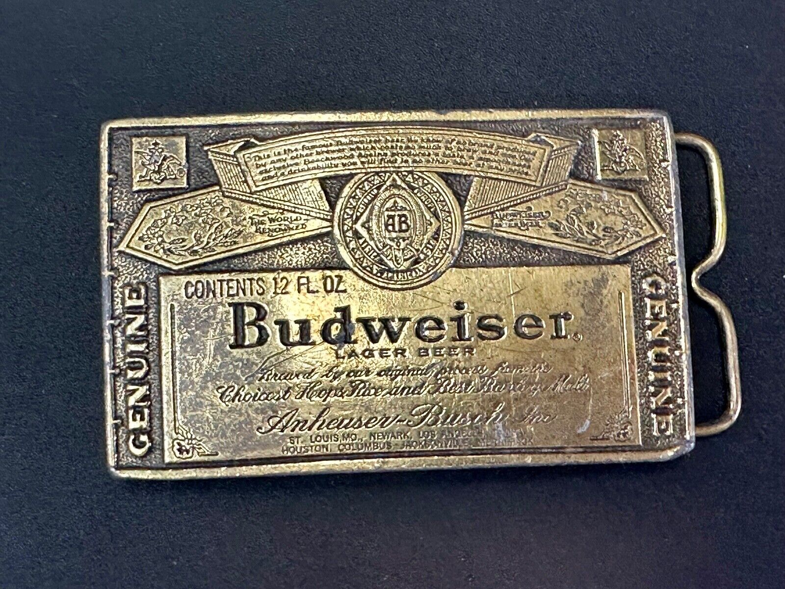belt buckle Budweiser A-168