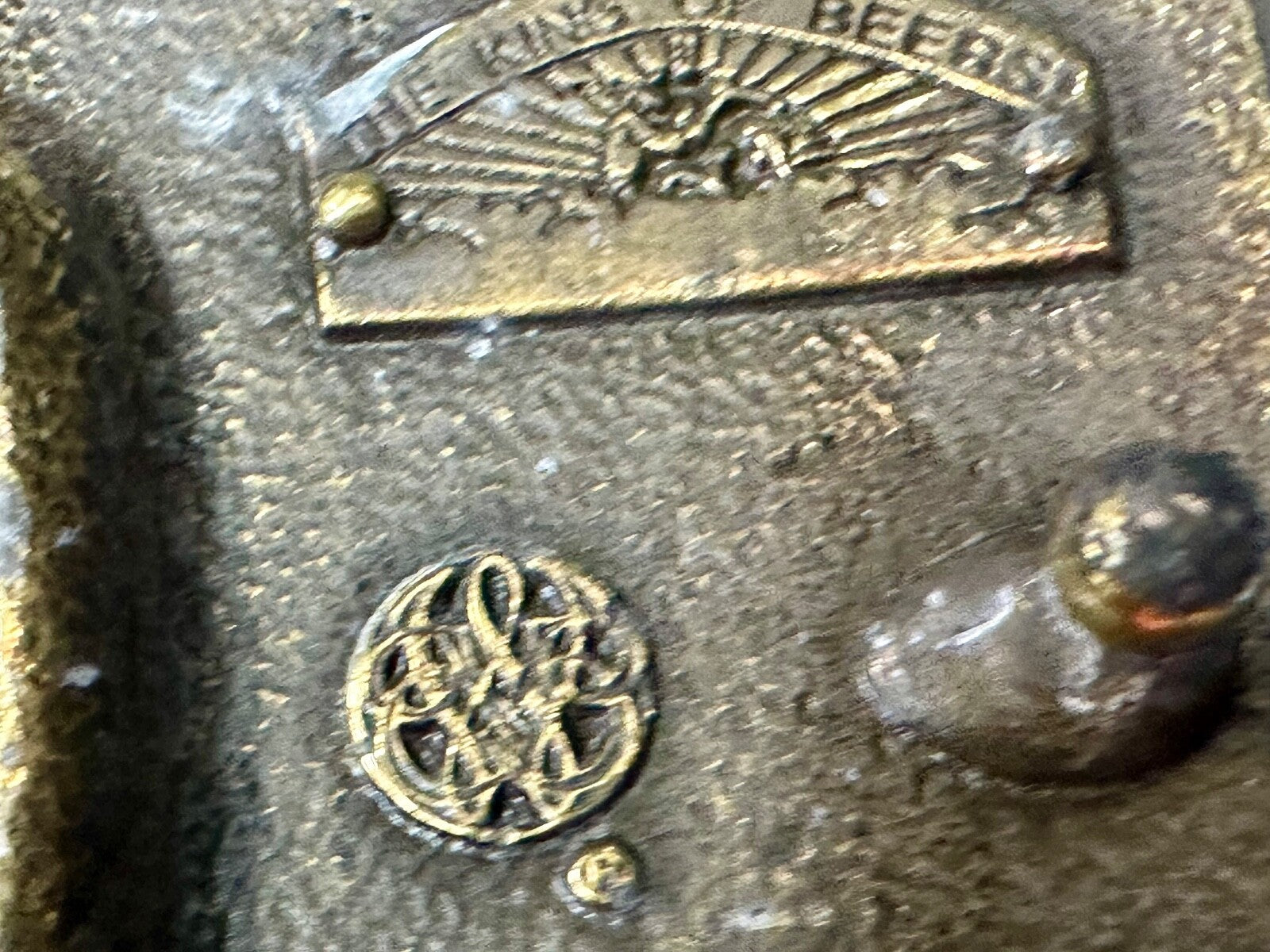Vintage Budweiser A-168 Beer Company Brass Tone Add Belt Buckle 