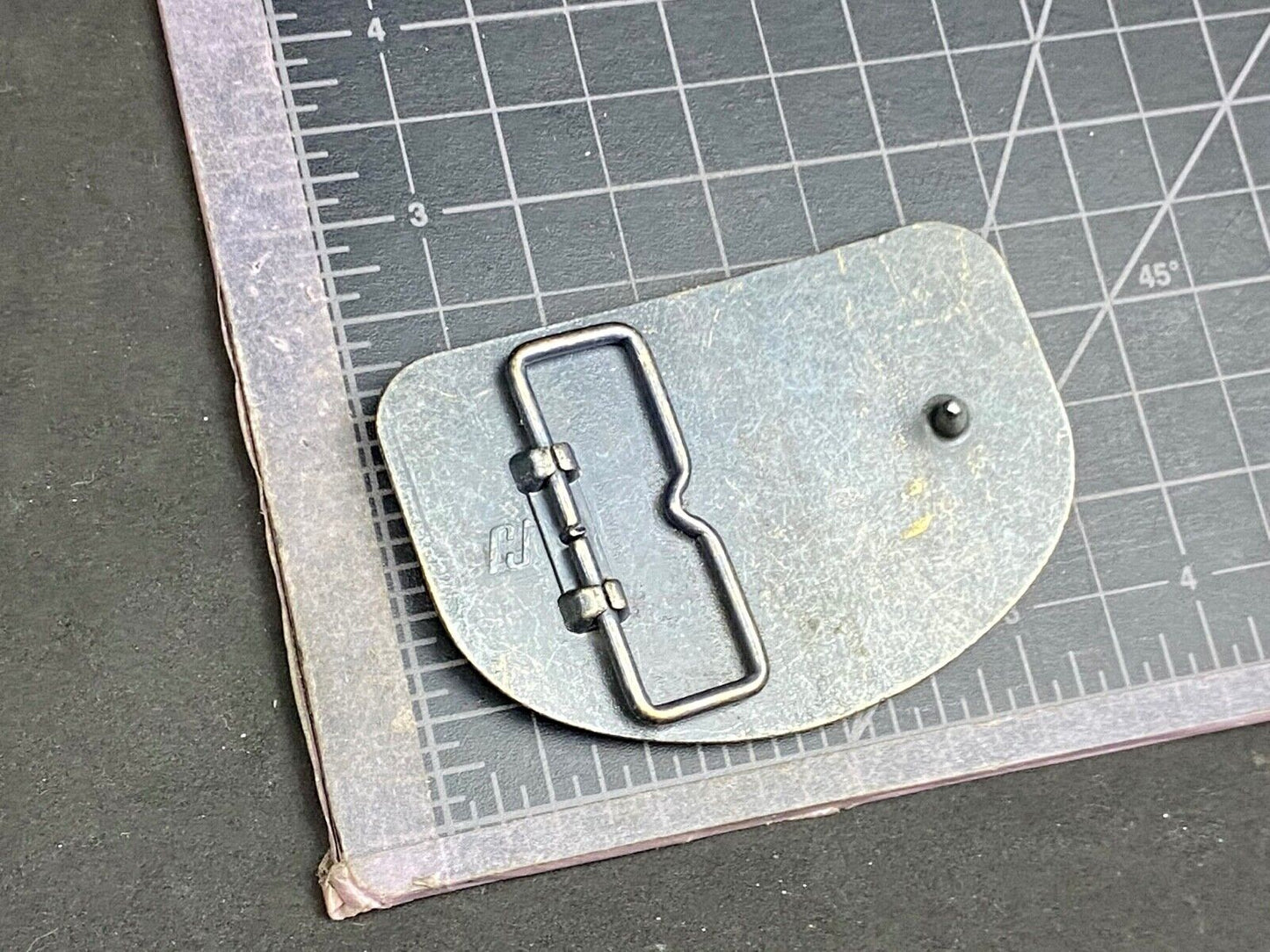 Vintage 1980'S ? Raleigh Lights Brass Tone Belt Buckle Cigarette Advertising