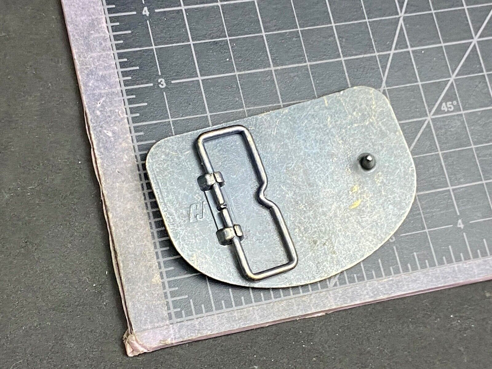 Vintage 1980'S ? Raleigh Lights Brass Tone Belt Buckle Cigarette Advertising