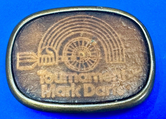 Tournament Mark Darts Leather & Metal Dart board game Belt Buckle
