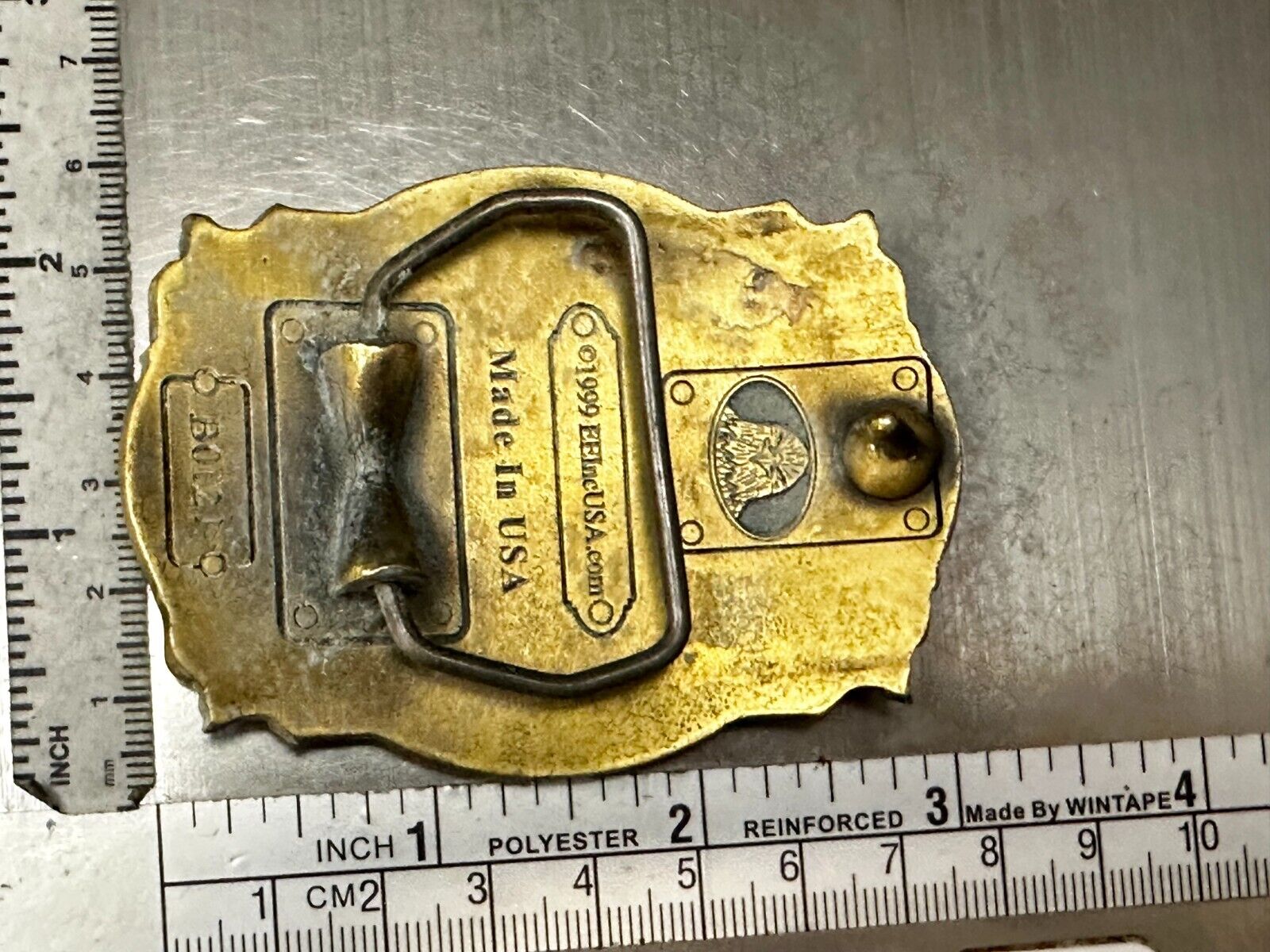 United States Navy Eagle Seal Vintage 1999 Commemorative Belt Buckle B.B. INC