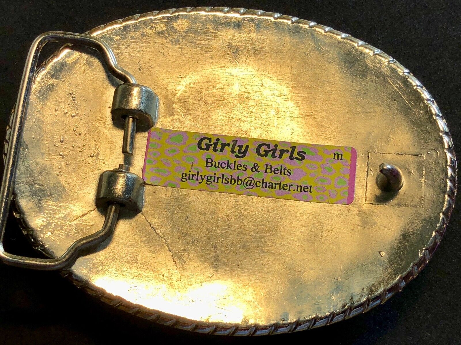 Artisan girly girls buckle and belt CHUNKY Artisan western longhorn CowGirl 