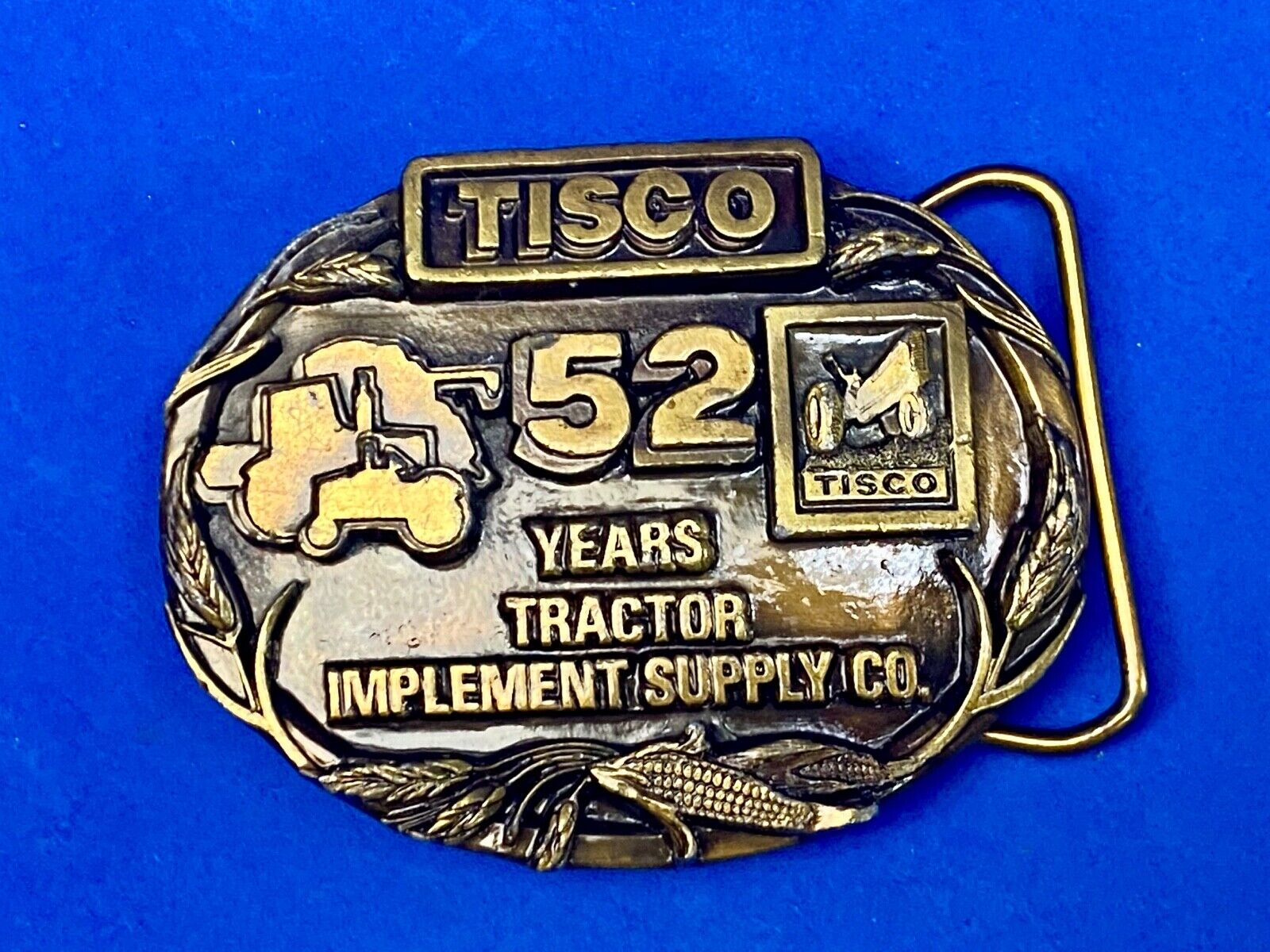 Tisco Tractor Implement Supply Agriculture Farm 52 Year Celebration Belt Buckle