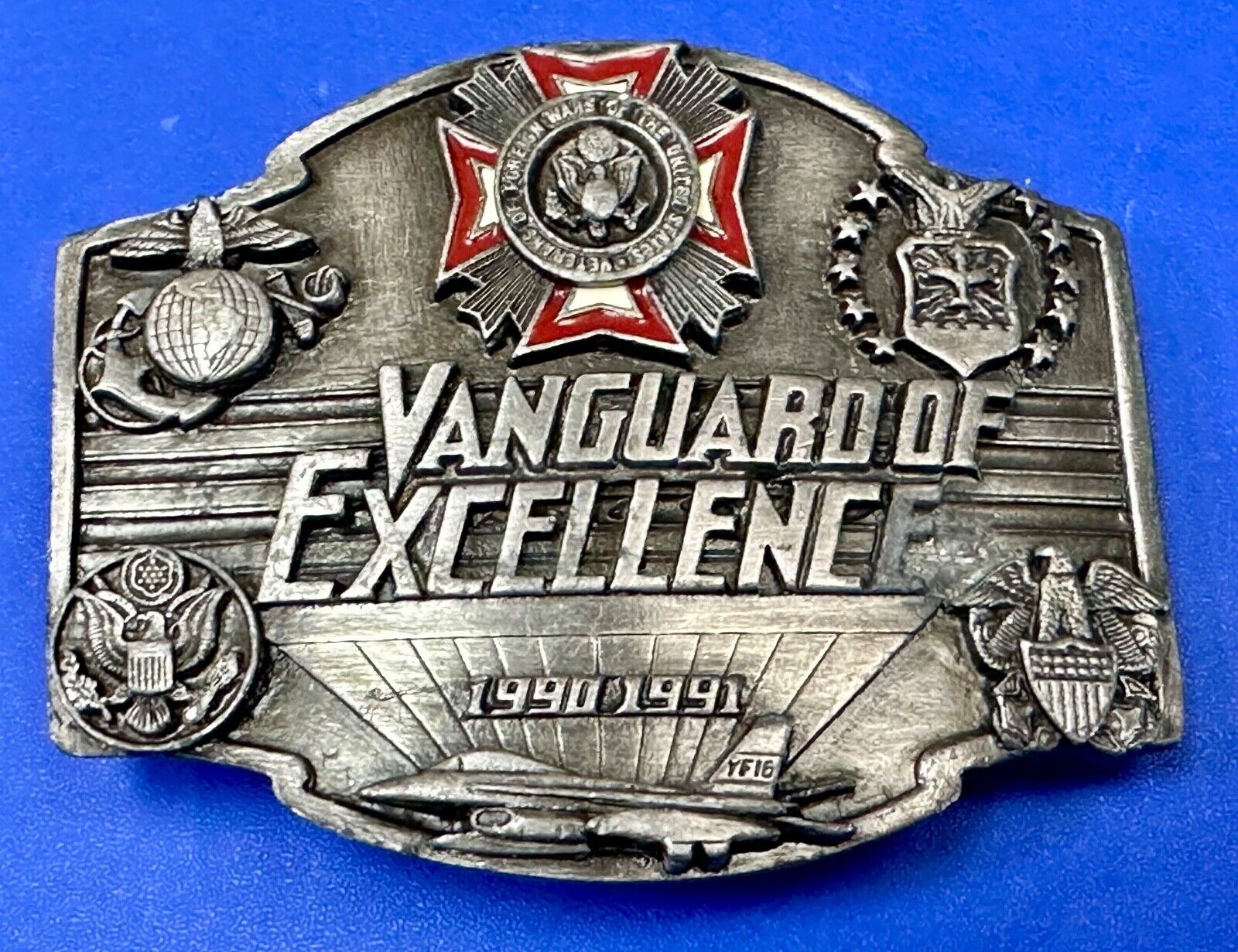 VFW Foreign Wars Veterans Vtg. Vanguard Excellence Award Siskiyou Belt Buckle